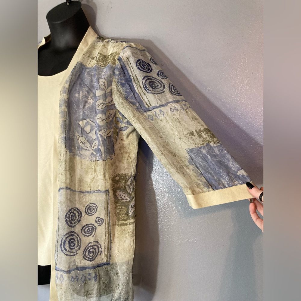 R&M Richards By Karen Kwong Sheer Jacket With Mock Tee - Picture 5 of 6